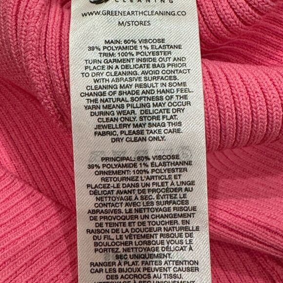 Self Portrait One Shoulder‎ Ribbed Knit Dress Pink Size Medium - Picture 14 of 15